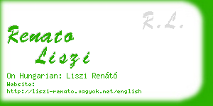 renato liszi business card